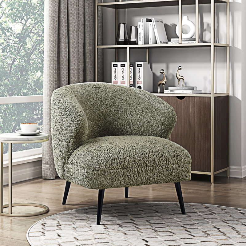 Chaise d'appoint rembourrée, Green