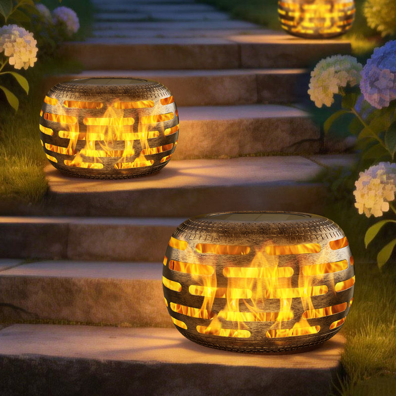 Solar Lanterns Outdoor Waterproof, Hollow Out Retro Metal Solar Lights - Decorative Atmosphere Table Lantern - Gifts For Women Mother's Day Garden Yard Patio Outside & Indoor Tabletop Decor