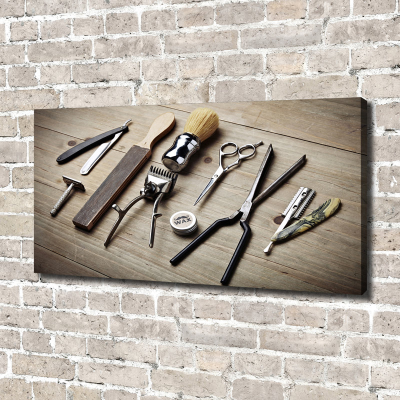 Male Hairdresser - Wrapped Canvas Print