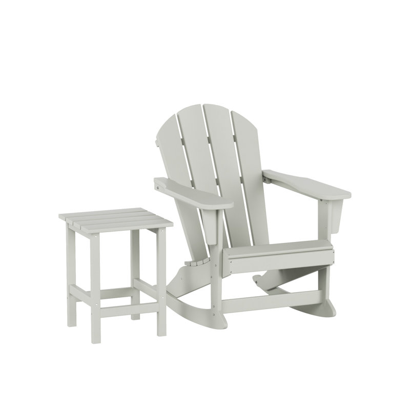 Laguna Outdoor Adirondack Chair With Table, Sand