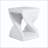 Twisted-Base MGO Side Table with Terrazzo Speckled Finish