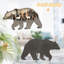 Décoration murale ours en bois - bois naturel - thème animaux de la forêt, style chalet rustique, décor de chambre à coucher et de salon