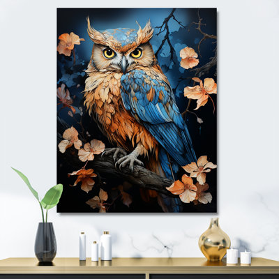 Blue Owls Moonlight Realm II sur impression sur toile