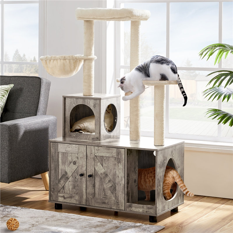 Farnham Litter Box Enclosure, Greige/Beige