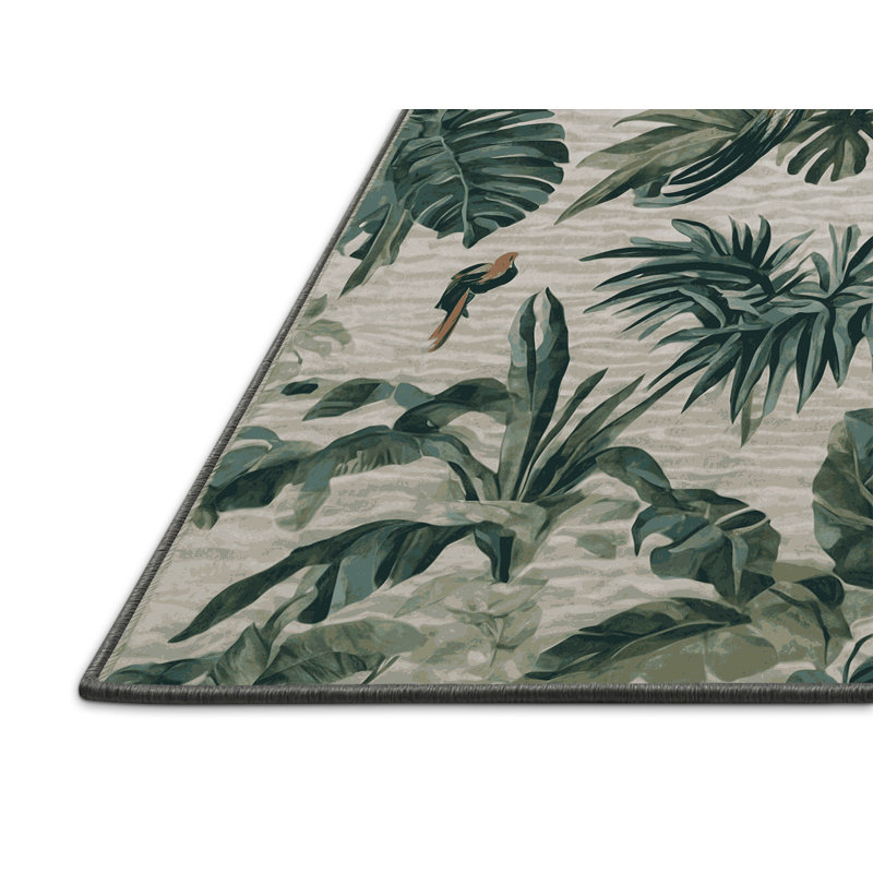 Tapis gris soyeux et moelleux, Rond 3 pi