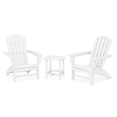 Ensemble 3 pièces Adirondack nautique avec table d'appoint 18 "South Beach