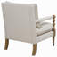Chaise d'appoint en bois beige avec pieds tournés