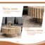 Table basse de 31,4 po, texture de bois naturel, style minimaliste moderne, idéale pour créer un espace décontracté, installation rapide - comme un bureau confortable, base