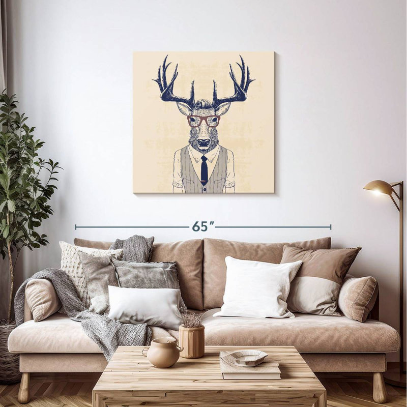 Crowle Nerdy Deer, 36" H x 36" W