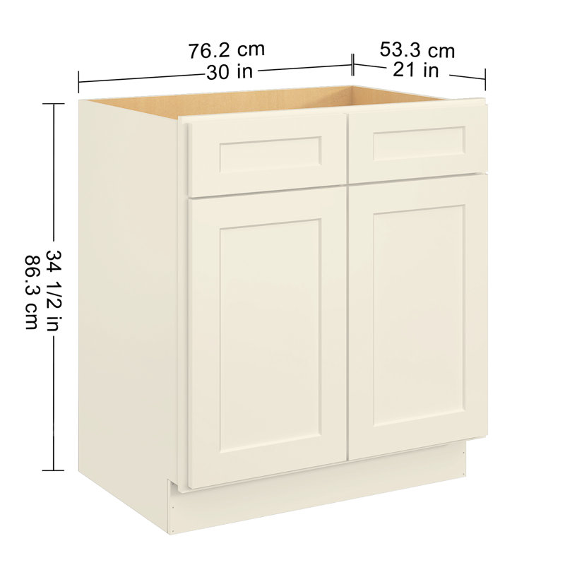 Armoire de meuble-lavabo antique en contreplaqué blanc antique 30 po x 21 po x 34,5 po - pour la salle de bain et la cuisine