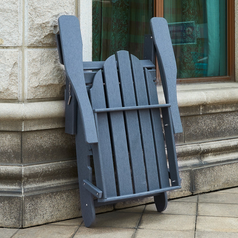 Chaise Adirondack en plastique Bedie, gris
