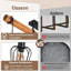 4-Light Burnt Wood Kitchen Island Pendant