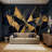 Geometric Wallpaper Metallic Splatter Paint Wall Mural-2030617448-2030617451