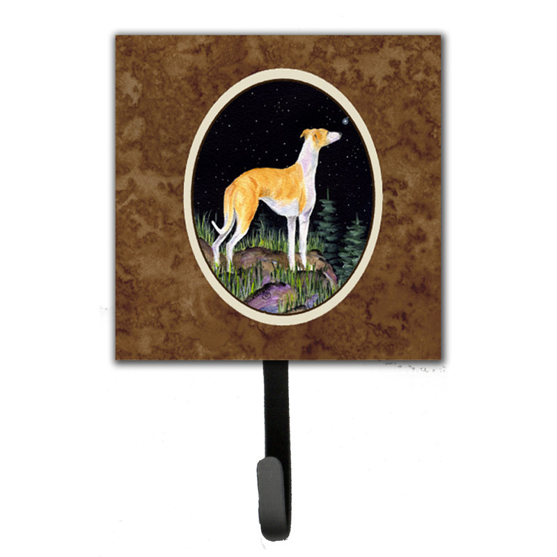 Porte-laisse whippet starry night et crochet mural
