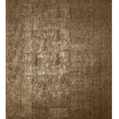 Real Natural Cork Organic Brass Metallic Black Textured Contemporary Wallpaper