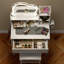 Small Vanity Desk With Mirror And Lights,Makeup Vanity Set With Chair