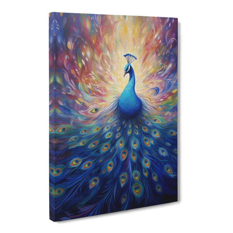 Peacock Symbolism - Wrapped Canvas, 76cm H x 50cm W x 3cm D