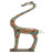 Wynn Metal Indoor Outdoor Tall Giraffe Decorative Sculpture with Detailed Embossed Scrollwork