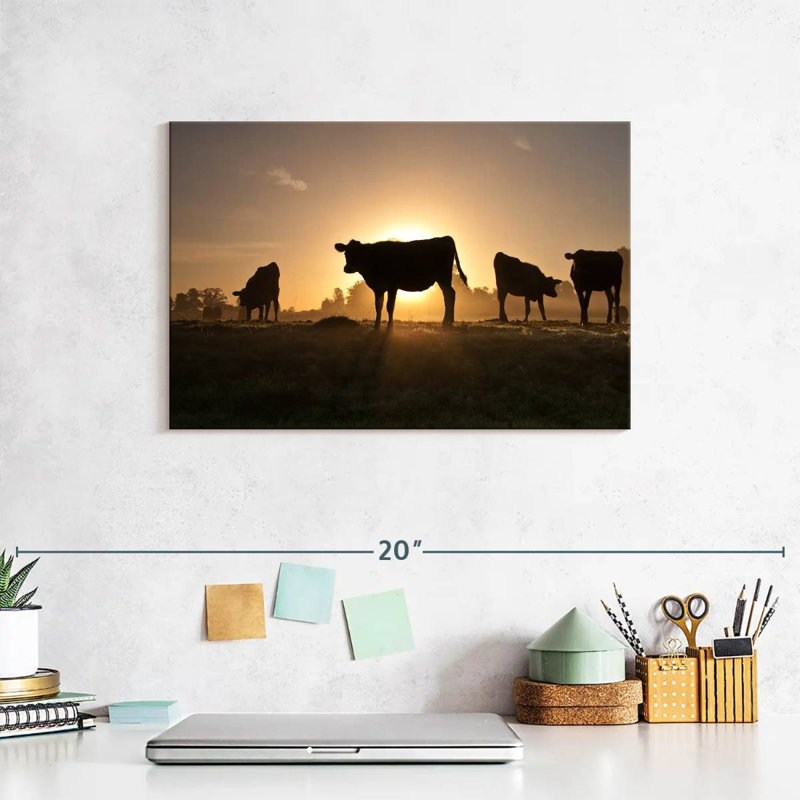 Cow Silhouettes, 8" H x 12" W