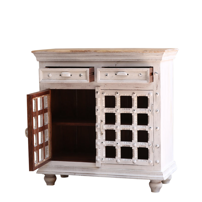 Aleyna 90cm Solid Wood Sideboard