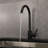 Single Handle Kitchen Faucet , Black Finish