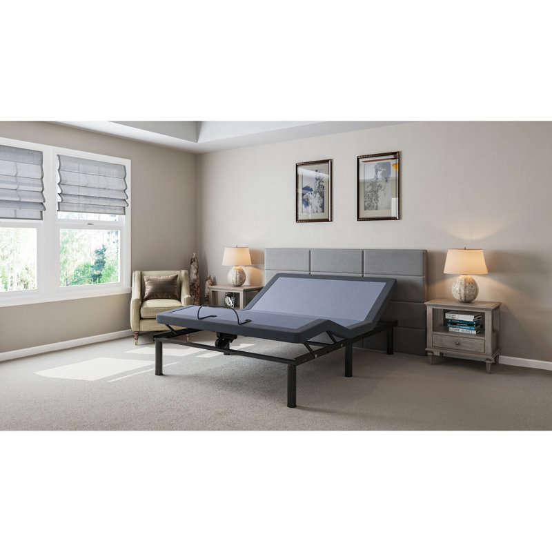 Os2 Twin Bed Base, Head Foot Positioning, Programmable Memory, Ready, 850 Lbs Capacity, Blue Adjustable And Alteration Option, Wireless,