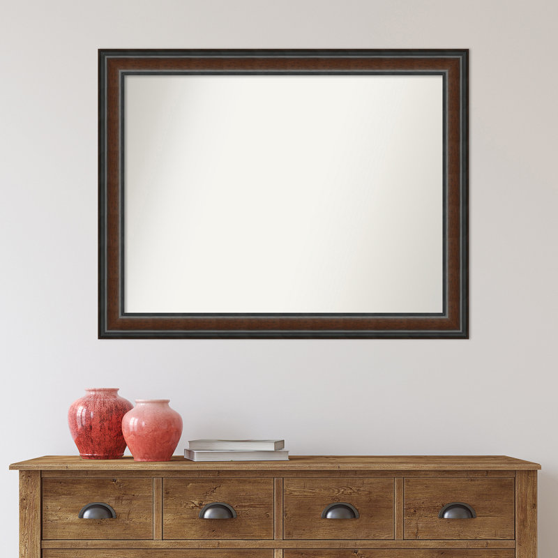 Halcott Solid Wood Rectangle Wall Mirror, 37" H x 29" W