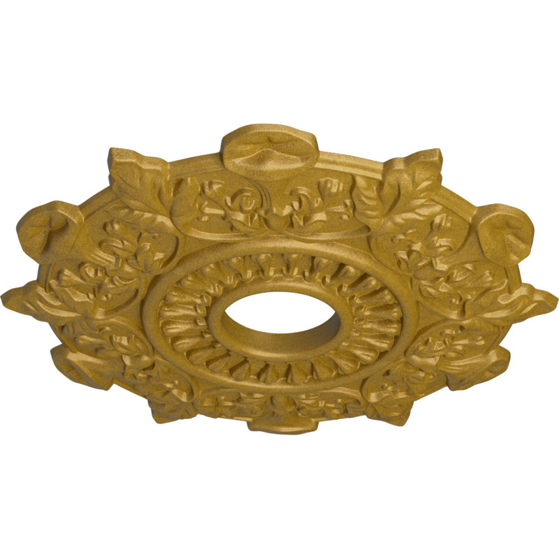 Médaillon de plafond H 17,5 po x l 17,5 po Preston, Or du Pharaon