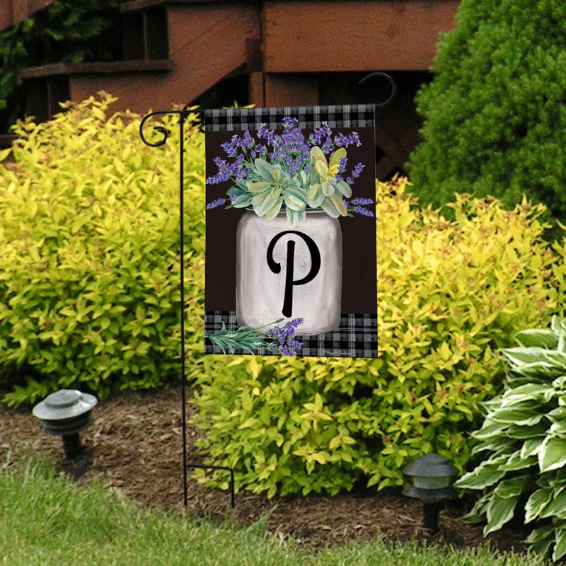 Drapeau de jardin ferme monogramme lettre P