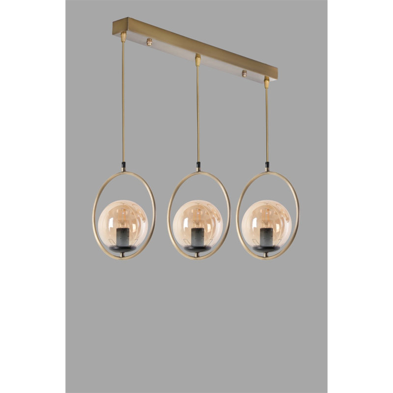 Lustre scandinave Glam, 21,7 x 11,8 pouces, couleur cuivre | Fabrication 100% métal, hauteur réglable | Douille E27, 40 W maximum | Éclairage élégant pour une décoration moderne, design élégant et fonctionnel