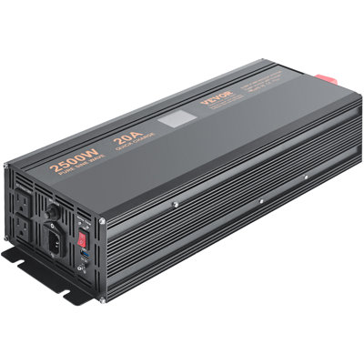 VEVOR 2500W Sump Pump Battery Backup System, LCD Display, Auto Switches to Battery Inverter Power