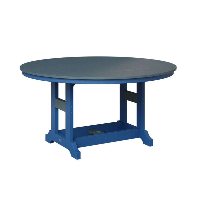 Garden Classic Outdoor Round Bar Table, Slate, Pacific Blue