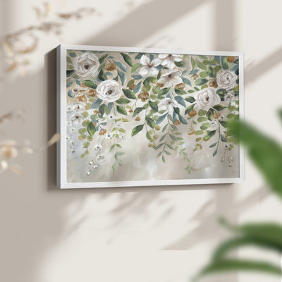 Fleurs en cascade - impression encadrée - réarmable