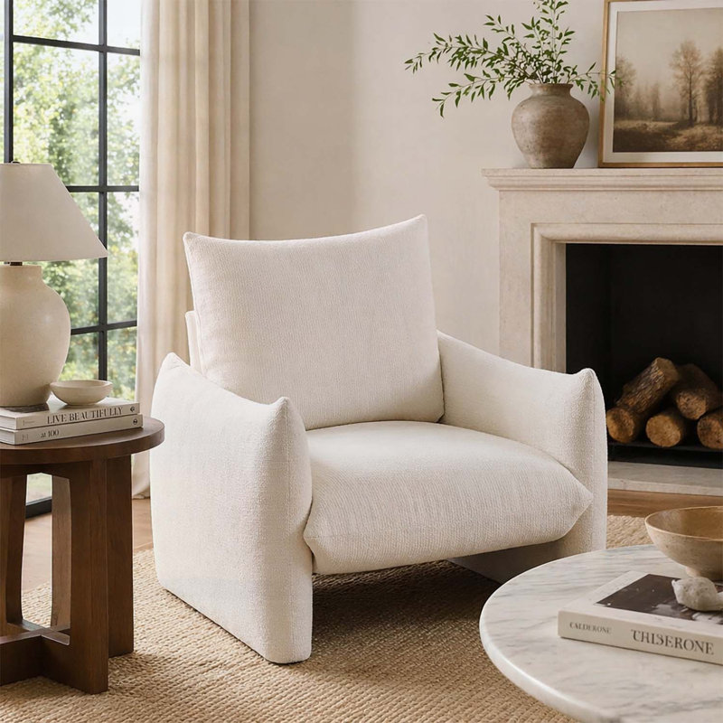 Chaise d'appoint moderne, Beige