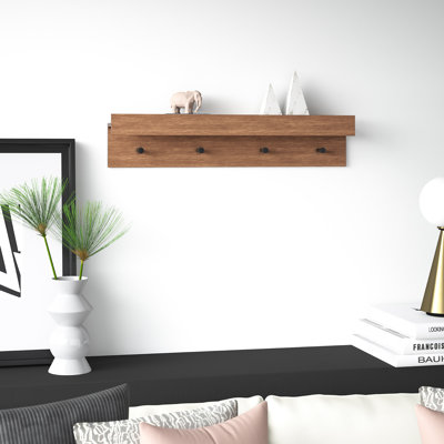 Creager Accent Shelf with Hooks