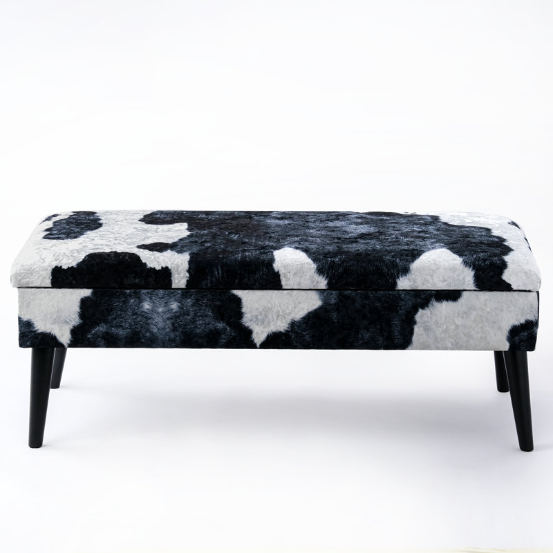 Salvi Polyester Upholstered Storage Bench, 44cm H x 90cm W x 40cm D