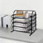 Organiseur de bureau à 4 niveaux en métal grillagé