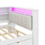 Lit plateforme en bois pleine grandeur avec compartiments, tiroirs, station de charge, DEL et bureau-1617961560
