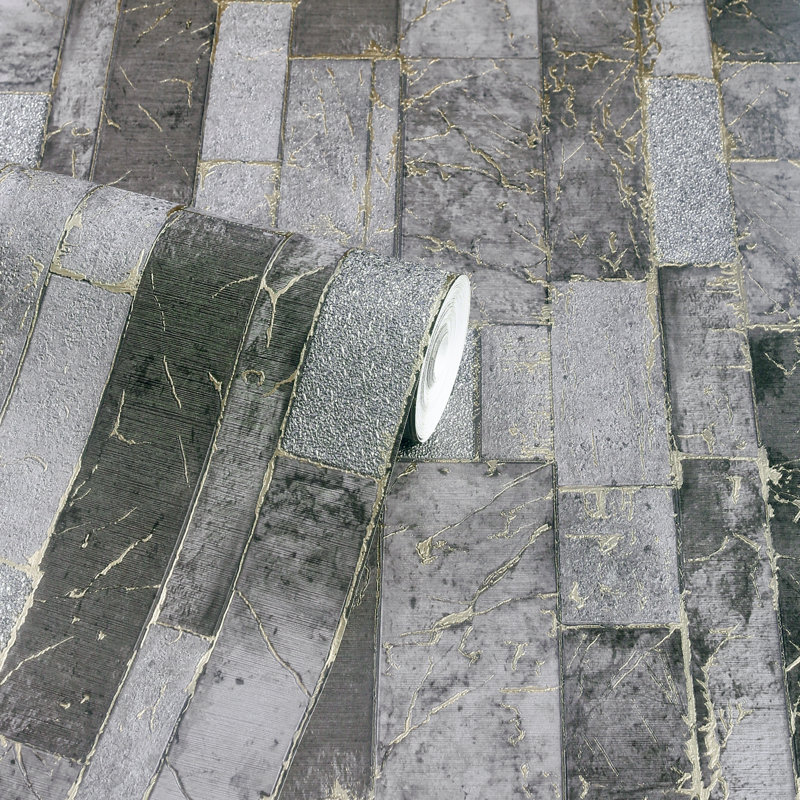 Rouleau de papier peint épais Kintsugi, Noir