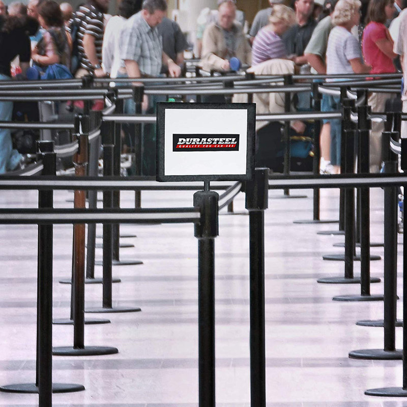 Double Sided Stanchion Sign Holder - Landscape Display