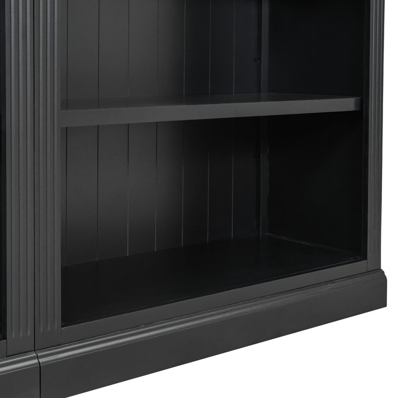 Ensemble de bibliothèque de 83 pouces de hauteur avec lumière DEL, tablettes réglables à 5 niveaux pour le rangement et la décoration intérieure, idéale pour les salons et les bureaux