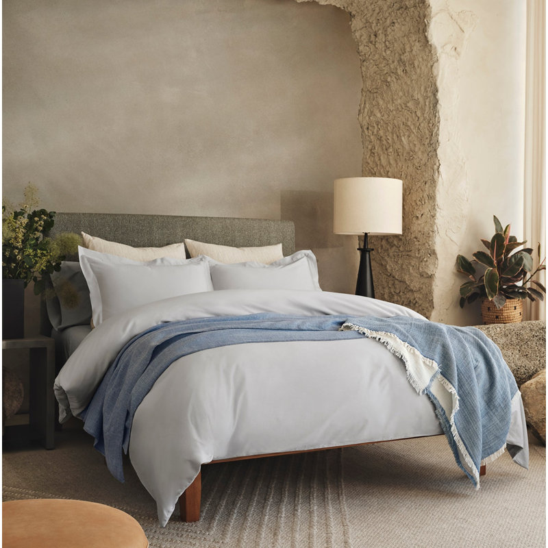 Cloud Soft Organic Sateen Sheet Set, Queen Sheet Set with 2 Pillowcases, Seal