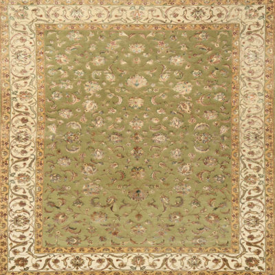 Tapis décoratif vert oriental Jamil