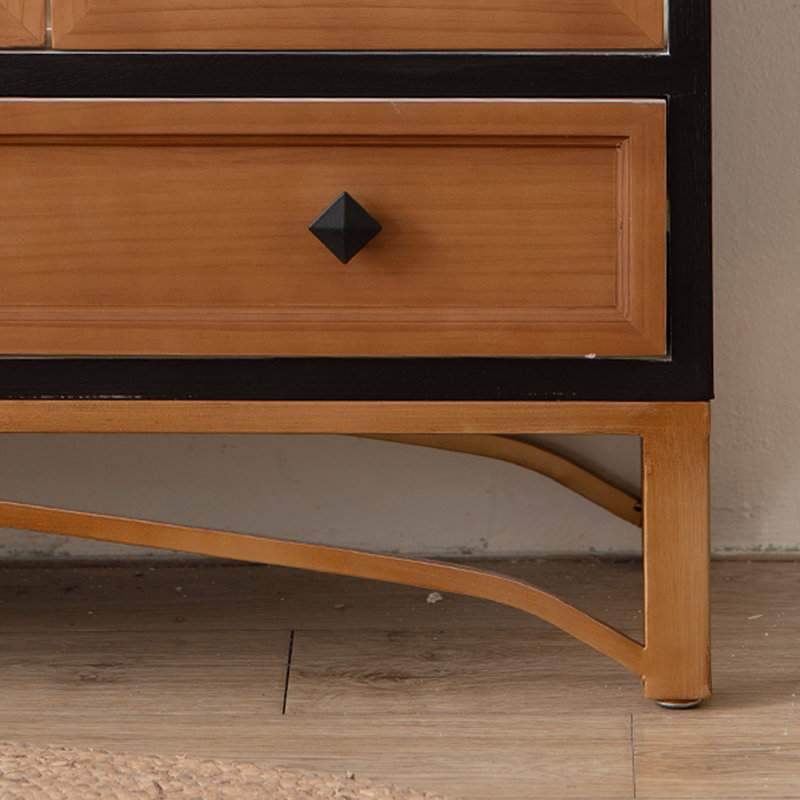 Buffet rétro en bois massif vieilli