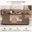 47.24" Mid-Century Modern Coffee Table with Storage Shelf, 3-Tier Rectangle Wooden Centre Table