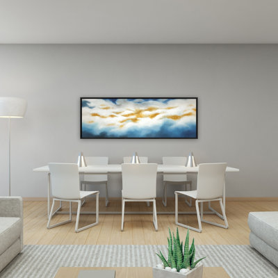 Abstract clouds - 16"x48" Framed canvas