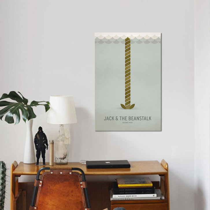 «Minimalist Literature Series: Jack and the Beanstalk», impression sur toile, H 26 po x l 18 po x P 1,5 po, Toile tendue