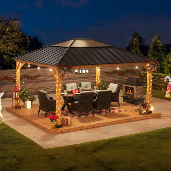 Sunjoy Solid Wood Patio Gazebo & Reviews - Wayfair Canada