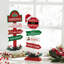 Ensemble de 2 décorations de Noël en bois 16,5 "H