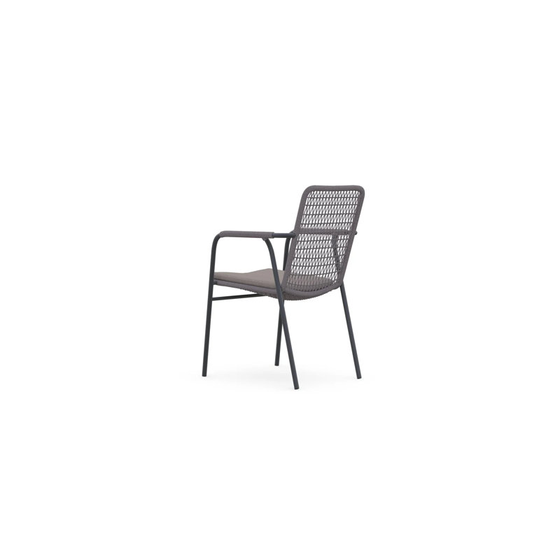 Milos Stackable Dining Chair + Smoke Cushion
